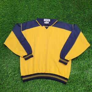 Vintage 80s MOD Collared Sweatshirt Large 22x25 Two-Tone